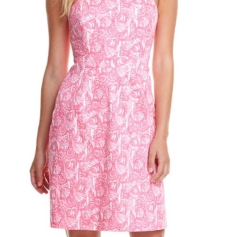 Vineyard Vines Pink Strapless Shell dress